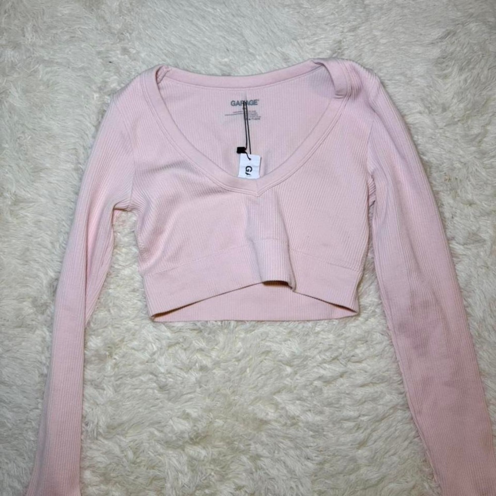 NWT‎ Garage Sonia Seamless Long Sleeve Top Size Small Pink